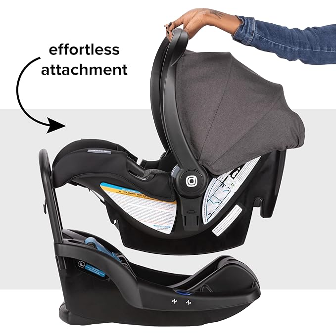 Diono Quantum 4 3-in-1 Travel System with LiteClik 30 R SafePlus Infant Car Seat and Base, Rear-Facing for Infants 4-30lbs, Includes Infant Car Seat Folding Stroller and Toddler Seat (Gray Slate)
