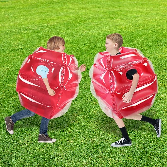SUNSHINEMALL 2PC Sumo Balls, Inflatable Body Sumo Balls Bopper Toys 26" - (2PC Blue+Pink 26inch)