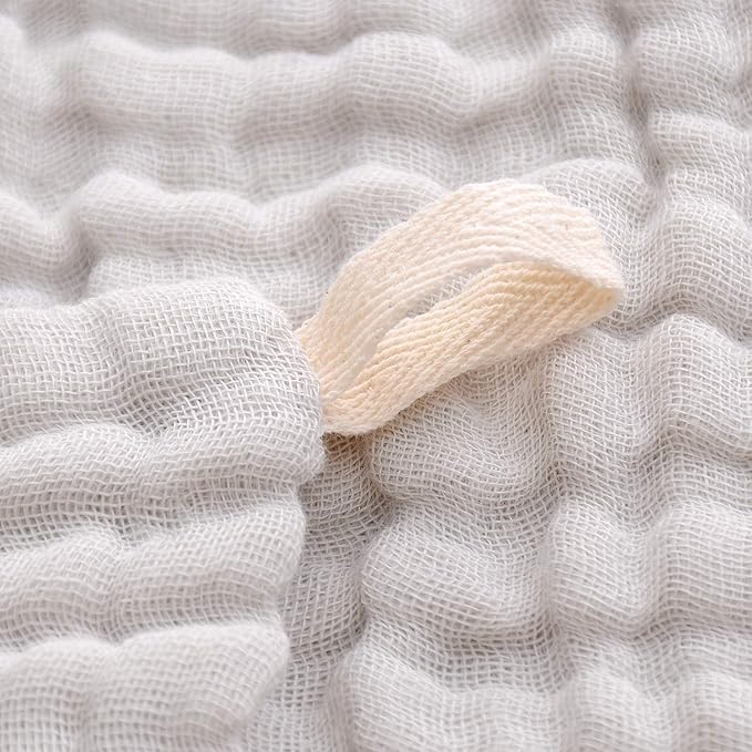 MUKIN Baby Washcloths - Natural Cotton Baby Wipes 10 Pack 12x12 inches