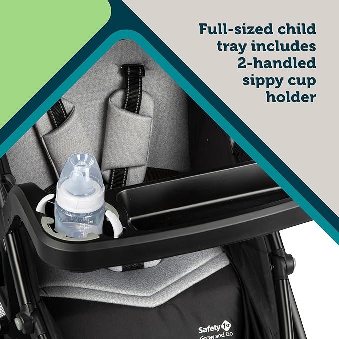Safety 1st Grow and Go Flex 8-in-1 Car Seat Stroller Combo, Baby Stroller Travel Systems for Infants 4-30 lbs, Stroller and Carseat Combo Set, Orchid Bloom