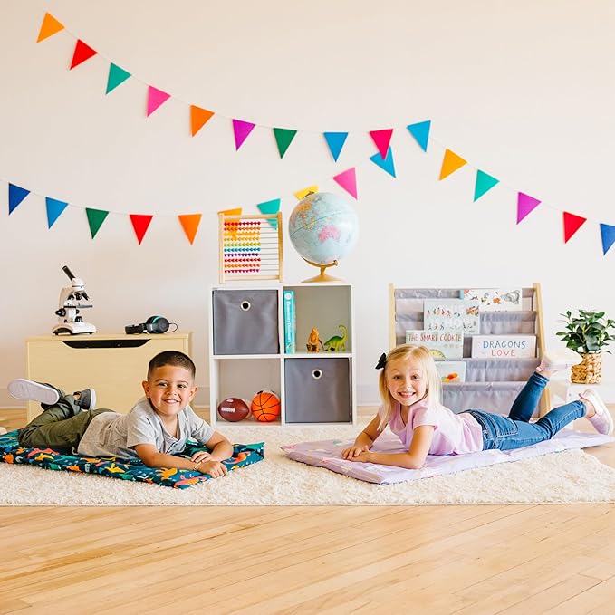 Wildkin Kids Nap Mat Cover for Boys & Girls, Sewn-in Flap Design Rest Mat Cover, Perfect for Preschool and Daycare, Fits our Vinyl Nap Mat up to 1.5 Inches Including Basic Sleep Mat (Butterfly Garden)