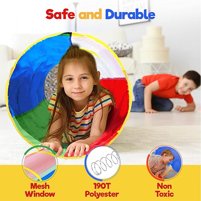 Hide N Side 6ft Crawl Through Play Tunnel Toy, Pop
