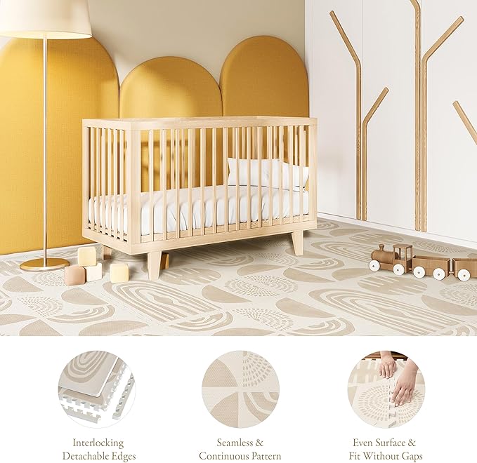 Premium Exercise & Baby Foam Play Mats - Stylish & Large Non-Toxic Odorless Floor Mat 6 Tiles 6ft x 4ft -