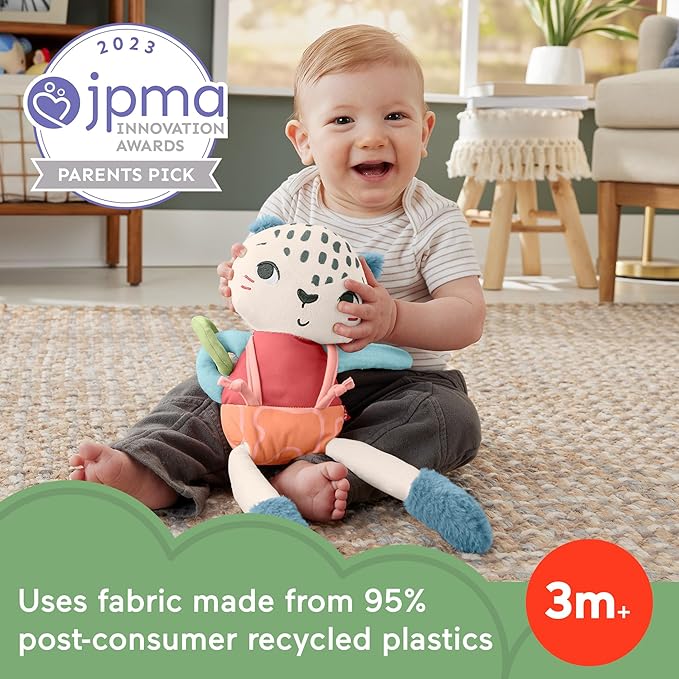 FISHER-PRICE BABY Sensory Toy Planet Friends Spotting Fun Snow Leopard 3+ Months