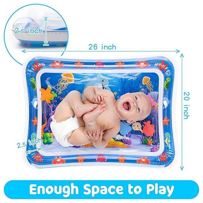 Tummy Time Water Mat丨Inflatable Tummy Time Water Play Mat 3 to 12 Months
