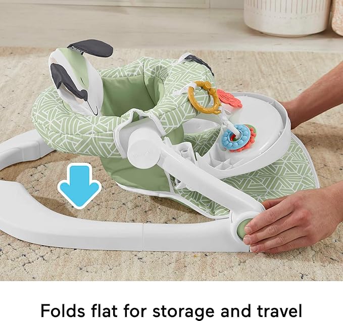 Fisher-Price Baby Portable Baby Chair Sit-Me-Up Floor Seat with Snack