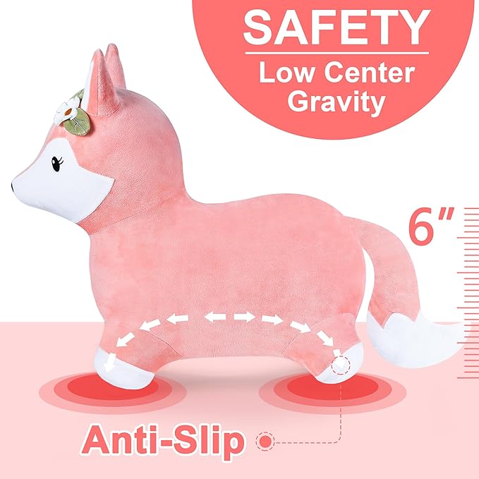 iPlay, iLearn Bouncy Pals Pink Fox Hopping Horse 18 24 2 3 4 5