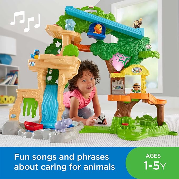 Fisher-Price Little People Toddler Toy Share & Care Safari 2-Ft 7 Figures 1+ years