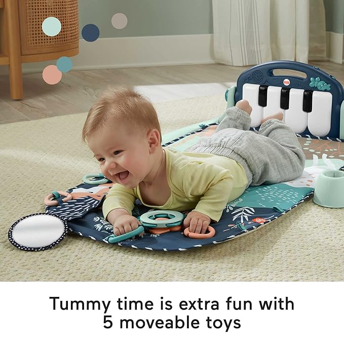 Fisher-Price Baby Playmat Kick & Play Piano Gym with Musical