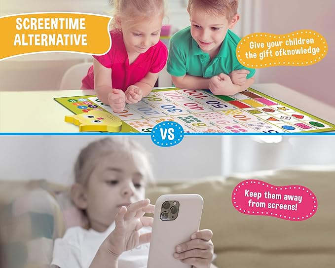 Bilingual Toddler Interactive Toys - English & Spanish ABC Learning for Toddlers. Numbers for Toddlers, Colors 3 Year