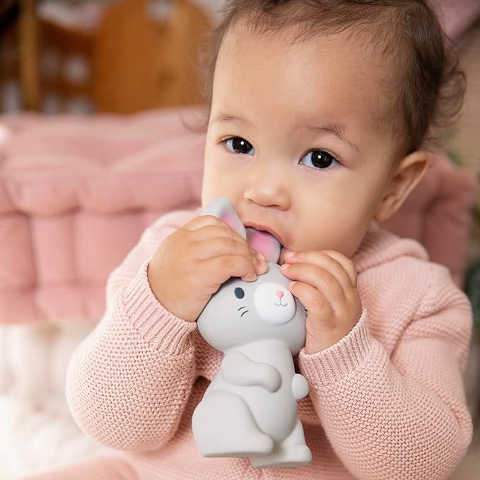 Ingenuity Sylvi Natural Rubber Teether 5.75" Toy, BPA Free 3+ Months,