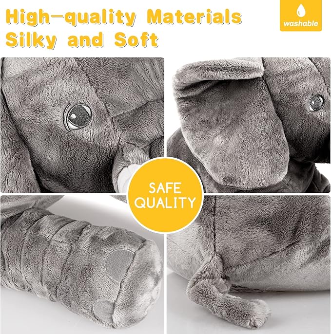 Homily Stuffed Elephant Plush Animal Toy 24 INCH