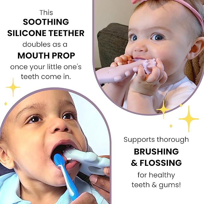Brushing Buddy - 2-in-1 Silicone Teether and Brushing-Time Mouth Prop