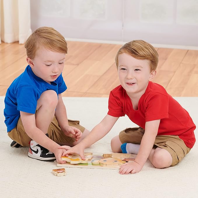 Just Play Disney Wooden Toys Simba 9-Piece Puzzle, The Lion King 18 Month