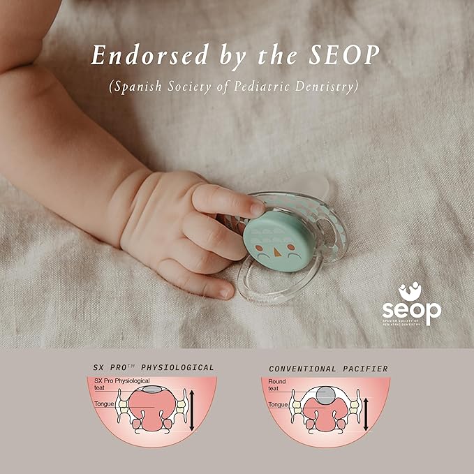 Suavinex Bonhomia SX PRO Physiological Pacifier, Supports Breastfeeding Babies 0-6 Months,