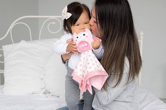 Pearhead Owl Security Blanket, Soft Baby Lovey for Babies