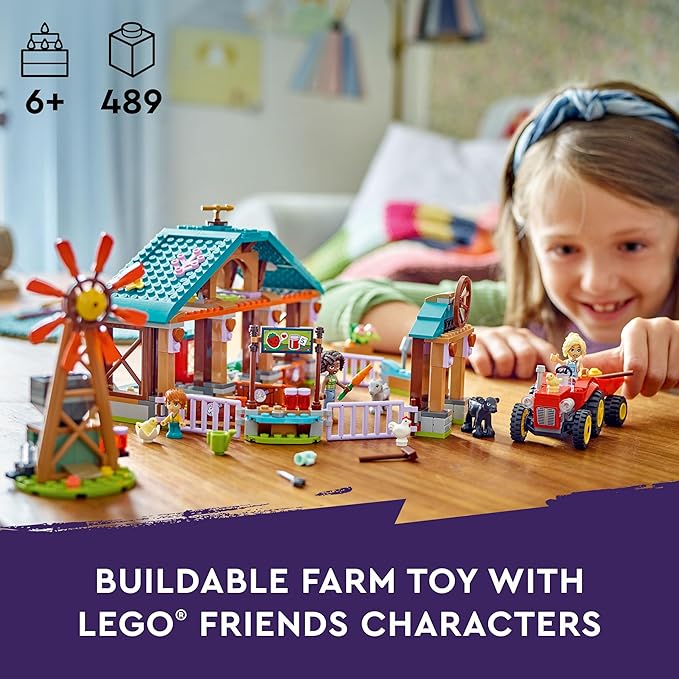 LEGO Friends The Sanctuary of The Farm Animals, Building Toy with Tractor, Mill, 3 Mini Dolls and 5 Animals, Toys for Girls and Children from 6 Years and Older, Gift Ideas 42617
