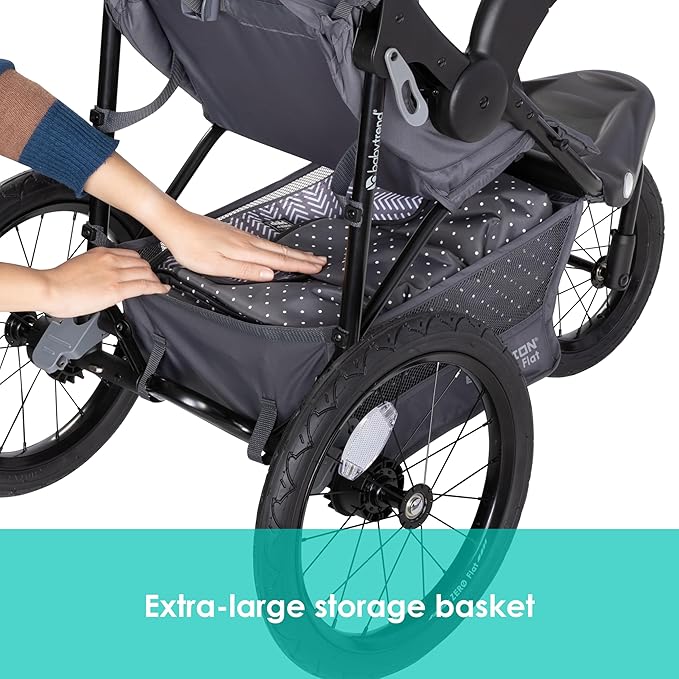 Baby Trend Expedition® Zero Flat Jogger Travel System with LED Lights, Dash Grey