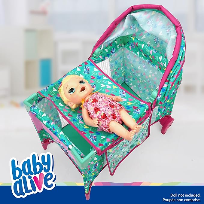 Baby Alive: Deluxe Doll Play Yard - Green, Pink 18", Folding, 3+