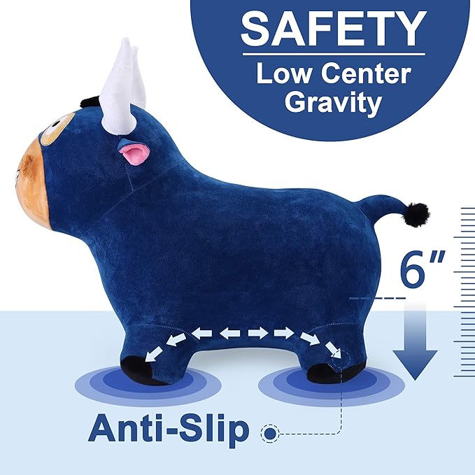 iPlay, iLearn Bouncy Pals Bull Hopper Toy 18 24 2 3 4 Year