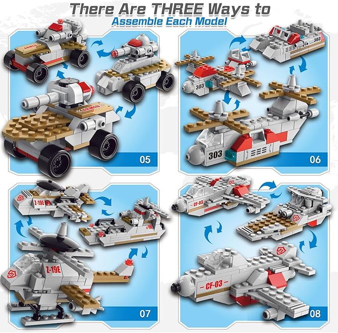 Sitodier STEM Building Set Toy | 811pcs Construction 25 in 1 Cruiser Ocean Ship Building Toy for 6 Years Up Boys | 25 Models Engineering Building Bricks Kit for Kids Ages 6 7 8 9 10 11 12 Years Old