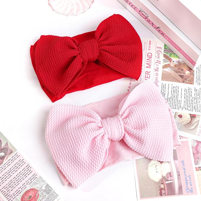 YanJie Baby Girl Headbands - Nylon Bow Hair Accessories for Newborn Infants, Toddlers (0-6 Months)