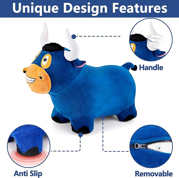 iPlay, iLearn Bouncy Pals Bull Hopper Toy 18 24 2 3 4 Year