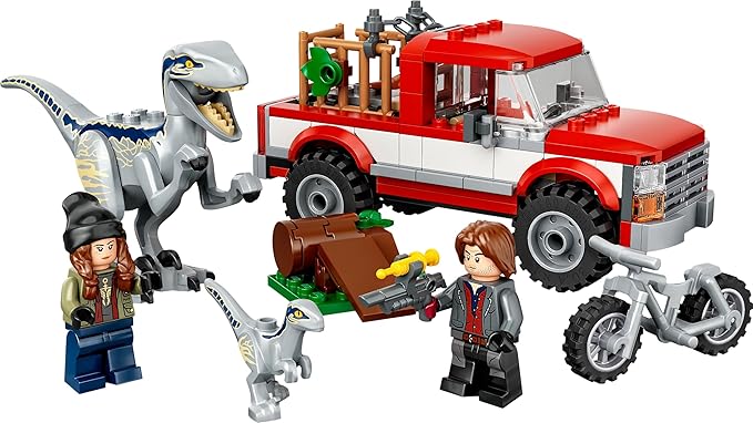 Lego Jurassic World Blue and Beta Velociraptor Capture 76946 - Features Truck, 2 Indoraptor Dinosaur Toys 6+ Years