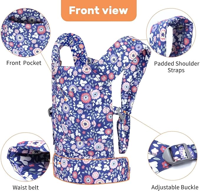 Baby Doll Carrier for Baby Girl Premiums Soft Cotton Straps 18 inch