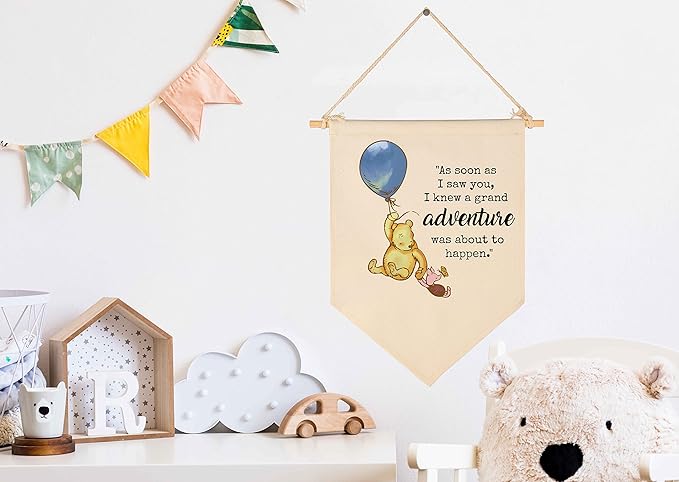 Winie Nursery Flag the Pooh,Nursery Wall Decor