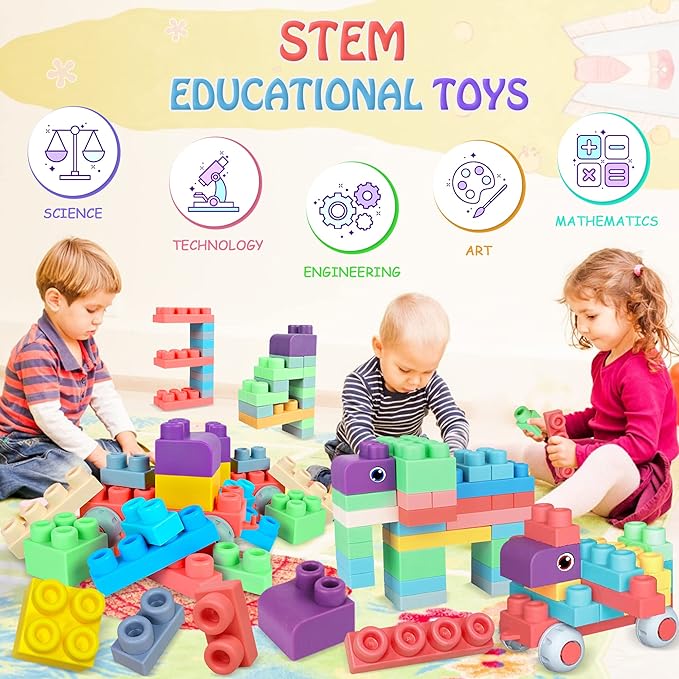 Soft Building Blocks for Toddler, Blocks for Kids 6 Months and up 20 PCS