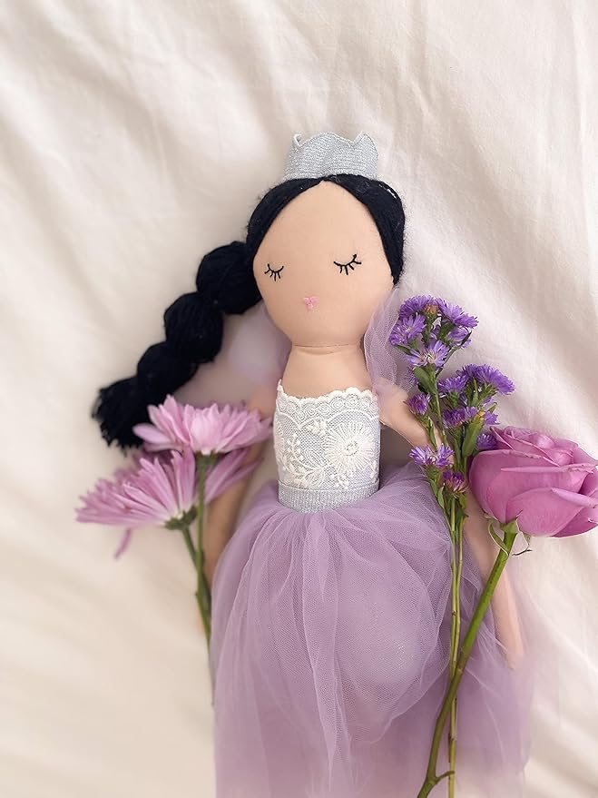 MON AMI Princess Violette Designer Doll – 22”, Soft & Elegant Stuffed Plush Princess Doll