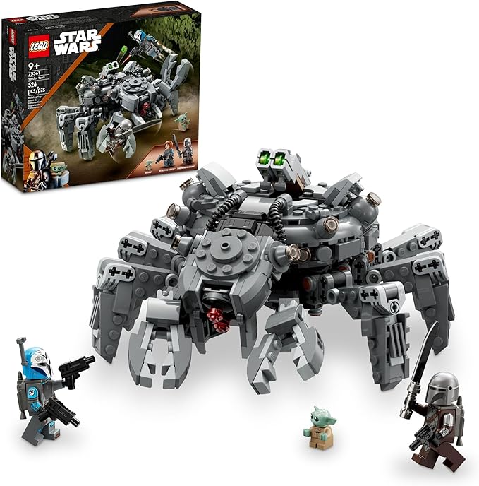 LEGO Star Wars Spider Tank 75361, Building Toy Mech from The Mandalorian Season 3 9+