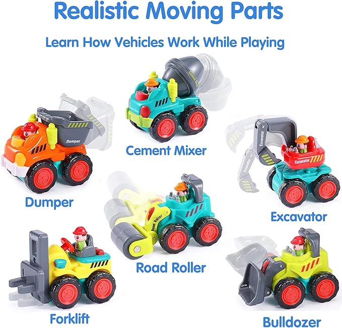 iPlay, iLearn Toddler Construction Toy Trucks 6 9 12 18 1 2 3 Year