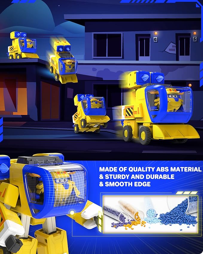 Super Wings Toys 7 Inch Donnie's Transforming Robot from Plane just 15 Steps, Action Figures Toy for Kids Ages 3+