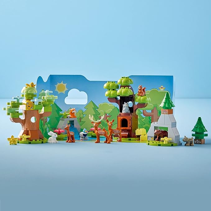 LEGO DUPLO Wild Animals of Europe 10979, Preschool Learning Toys for Toddlers 2 Plus Years Old with Deer