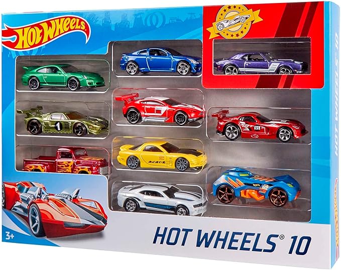 Hot Wheels Toy Cars & Trucks 10-Pack, Set of 10 1:64 Scale Vehicles