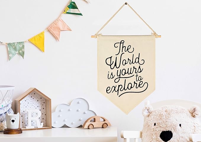 The World Is Yours To Explore-Adventure Flag Sign Gifts