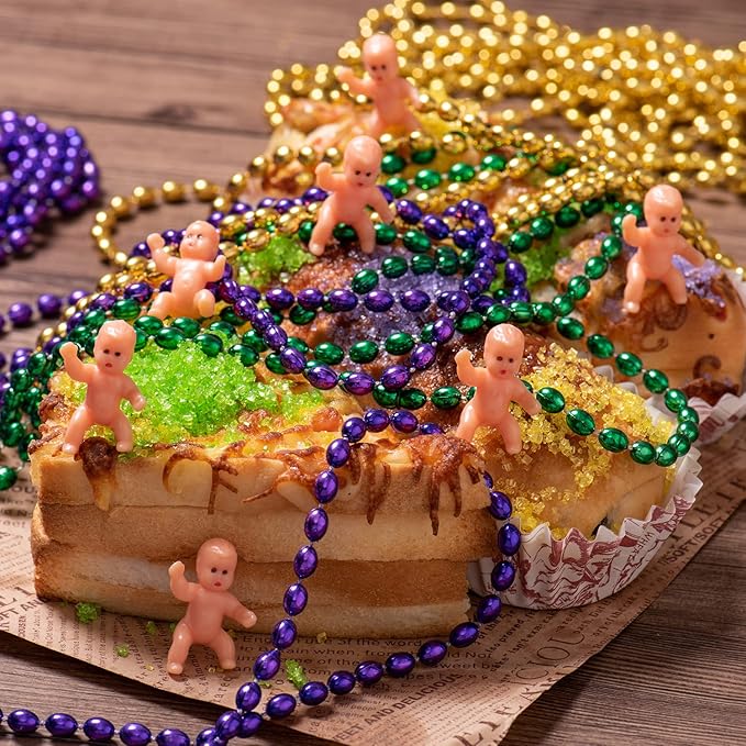 1.2" King Cake Babies Mini Plastic Babies for Baby Shower
