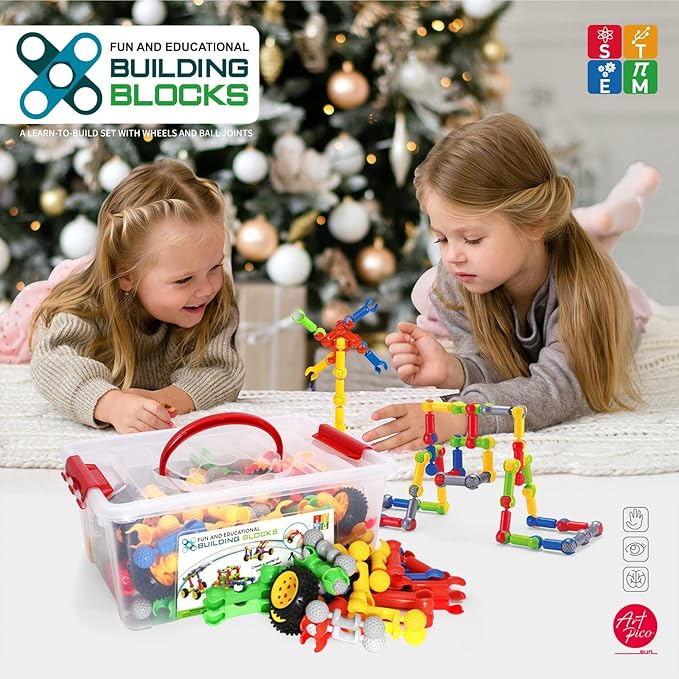 Kids Building Kit STEM Toys Building Blocks Toy Educational Construction 3-8 Best (STEM-170PCS)