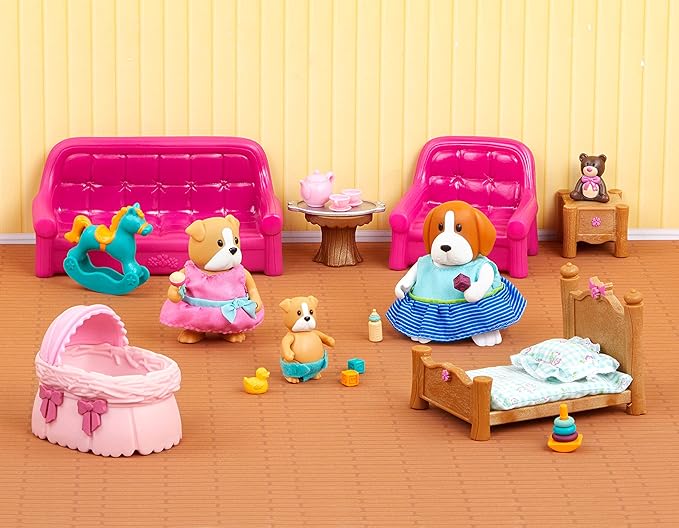 Lil Woodzeez – Dollhouse Furniture Playset 3 Posable 3 Years