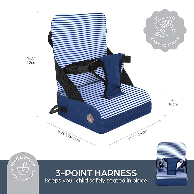 Dreambaby Grab βN Go Travel Booster Seat β Portable Toddler High Chair for Dining (6M-5Y) with Storage & Shoulder Strap