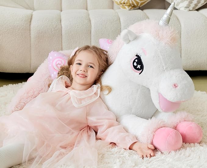IKASA Giant Unicorn Stuffed Animal Plush Toy,Big Large Jumbo Soft Toys 43" Cute