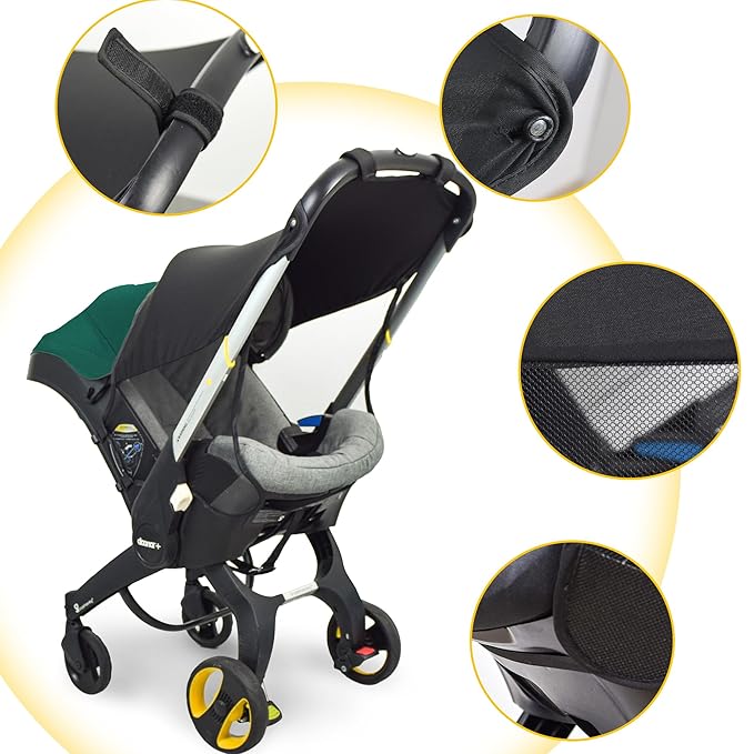 Custom Designed Sunshade Extension Compatible with Doona car seat Stroller, Marsheepy Stroller Sun Shade Baby Car seat UV Protection Sun Cover for Baby Pushchairs Strollers