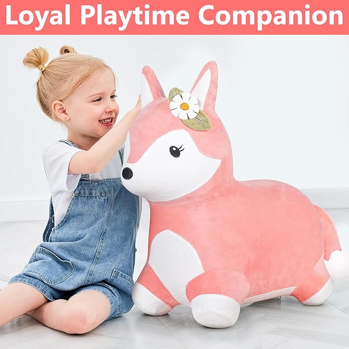 iPlay, iLearn Bouncy Pals Pink Fox Hopping Horse 18 24 2 3 4 5