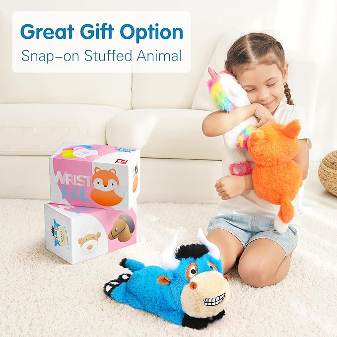 iPlay, iLearn Wrist Pals Baby Plush Bull Toy Wristband 1 2 3 4 5 6