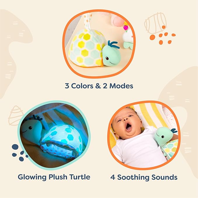 B. toys- B. baby- Baby Glowable Soothing Plush Turtle Shellé0 Months