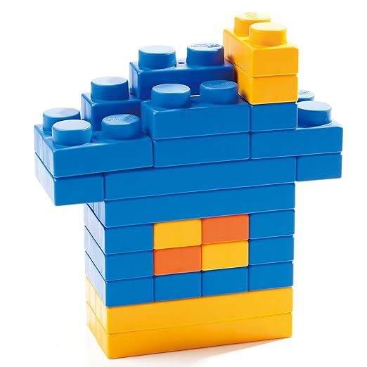 UNiPLAY Basic Soft Building Blocks — Cognitive Development Toy, Educational Blocks, Interactive Sensory Chew Toy for Ages 3 Months and Up (60-Piece Set)