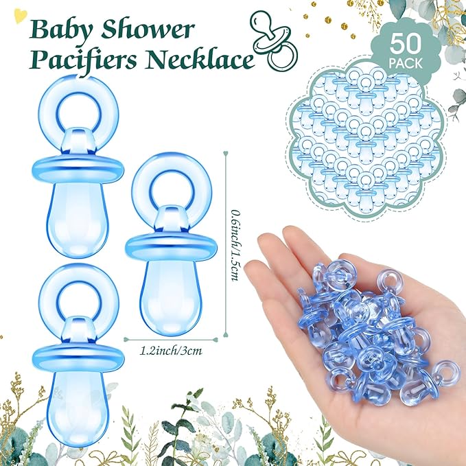 Thyle 51 Pcs Pacifier Hunt Baby Shower Games Include Baby 50 Acrylic