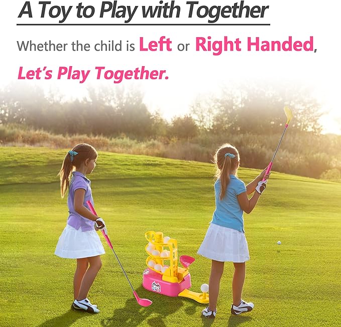 iPlay, iLearn Girl Golf Toys Set for 3 4 Year Olds 15 Balls 5 6 7 8